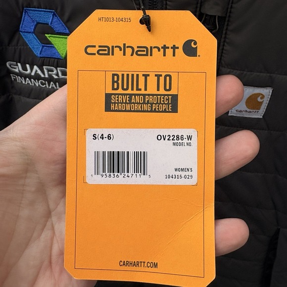 Carhartt Rain Defender Lightweight Insulated Vest OV2286-W Women's Size Small - Picture 5 of 9